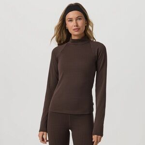 Vuori Long Sleeve Chilled Out Houndstooth Mock Women’s Size S